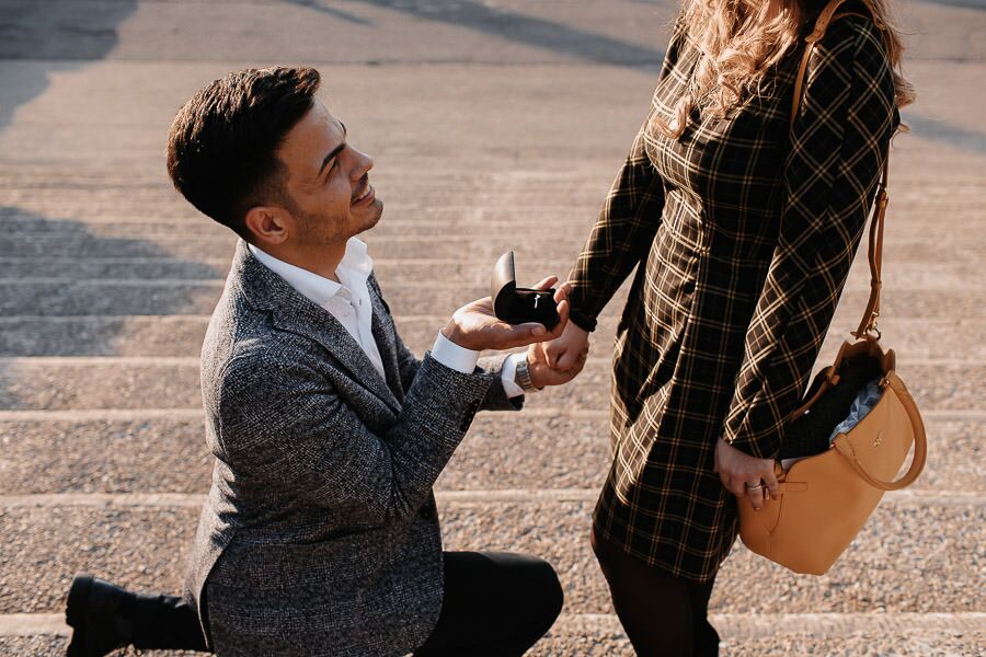 A perfect surprise wedding proposal
