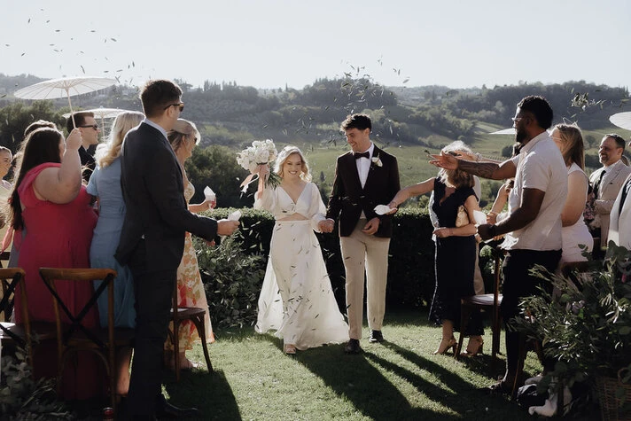 Rochelle and Damon, a joyful wedding in Tuscany