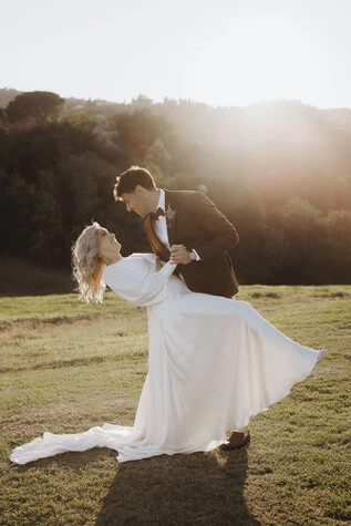 Rochelle and Damon, a joyful wedding in Tuscany