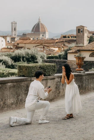 Marriage proposal at Boboli Gardens - Florence