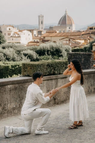 Marriage proposal at Boboli Gardens - Florence