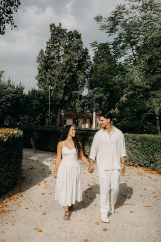 Marriage proposal at Boboli Gardens - Florence