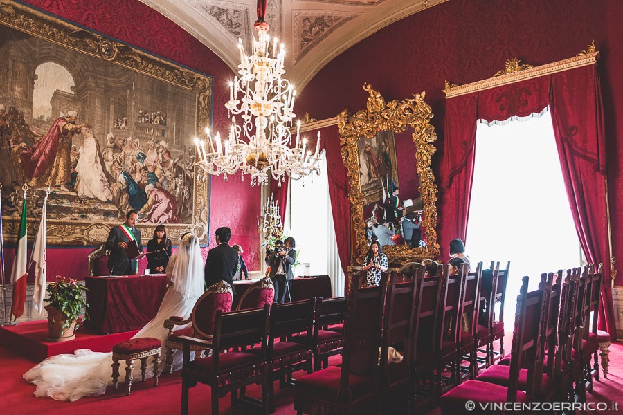 Matrimonio nella Sala Rossa di Palazzo Vecchio