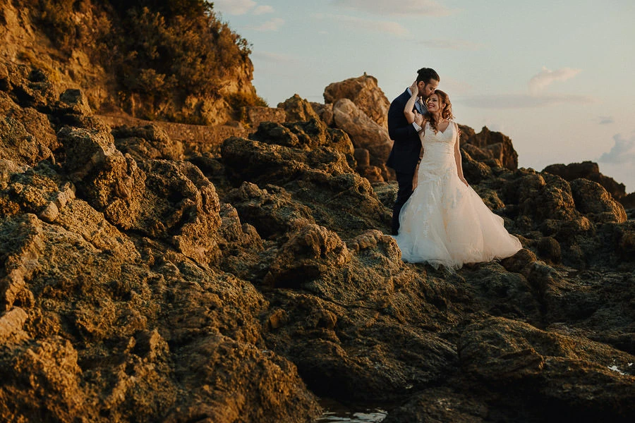 Servizio fotografico sul mare a Villa Parisi