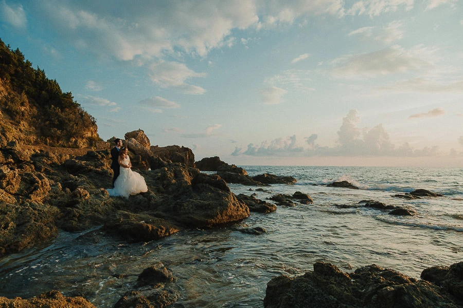 Servizio fotografico sul mare a Villa Parisi