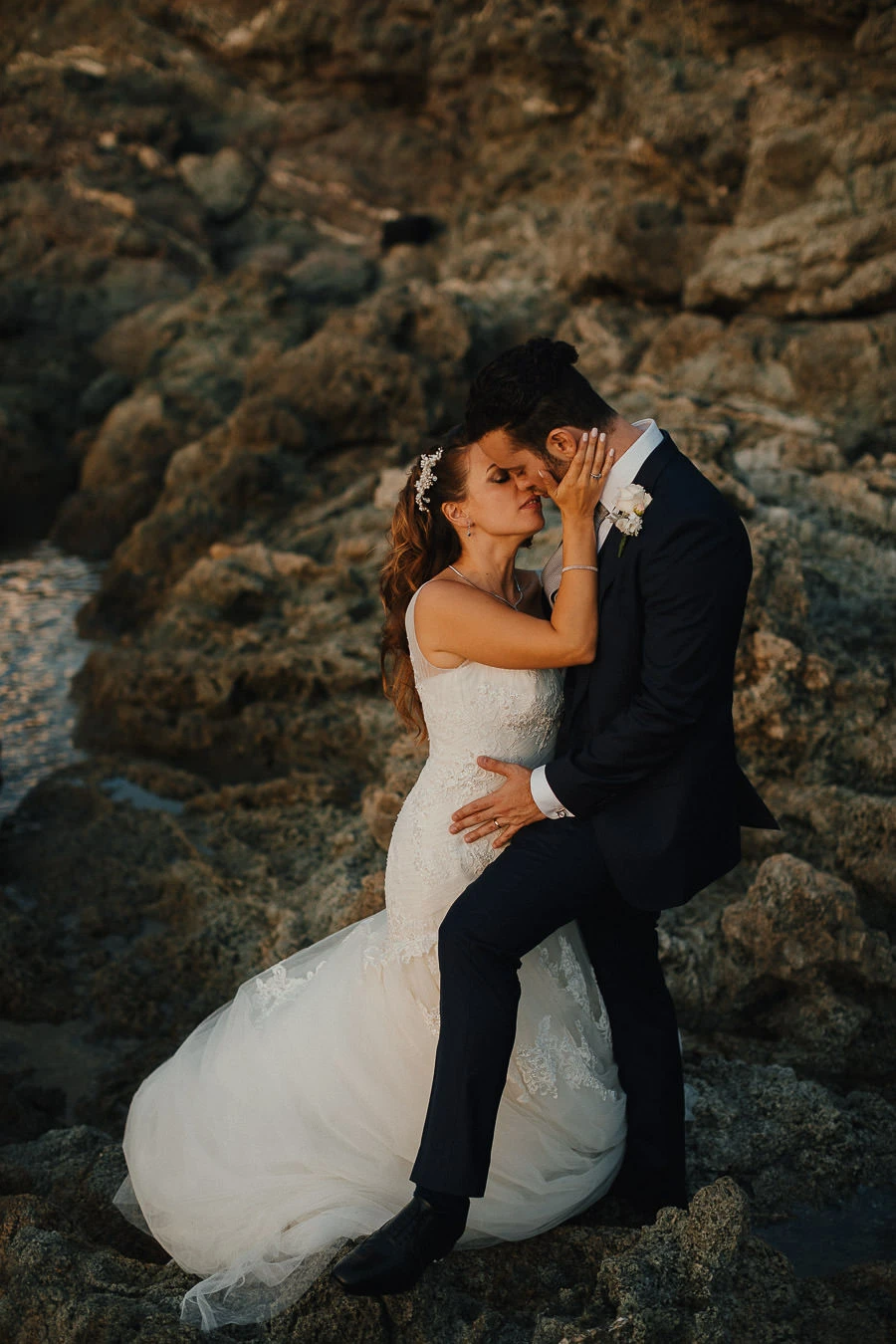 Servizio fotografico sul mare a Villa Parisi